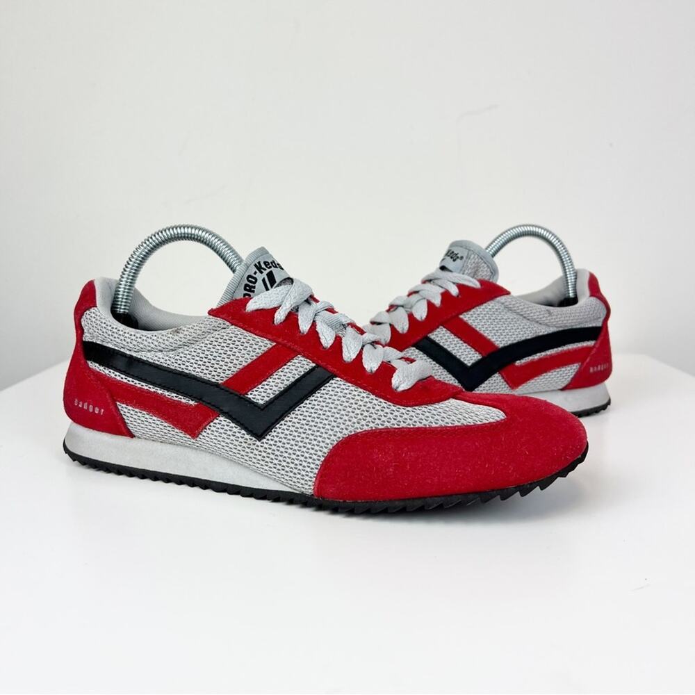 KEDS Pro KEDS Sneakers Mens 7.5 Womens 9 Red and Black‎ Lace up Retro Fashion